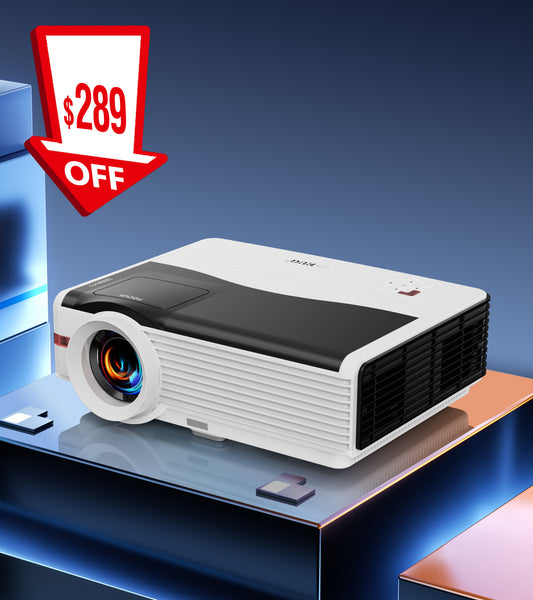 CAIWEI Smart Wi-Fi HD 1080P Projector 9000 Lumen Bluetooth Wireless for Movie & Gaming