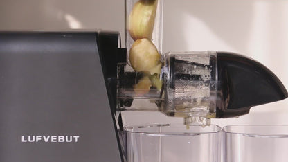 LUFVEBUT Easy To Clean Slow Juicer Cold Press Juice Machine - BP800, Black