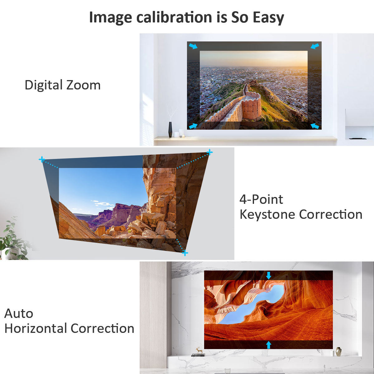 Portable 5G WiFi Bluetooth Projector 1080P Native, Android LED Full HD Moive Projector Wireless iOS Mirroring Support Massive Apps Bi-Bluetooth Outdoor/Indoor Proyector