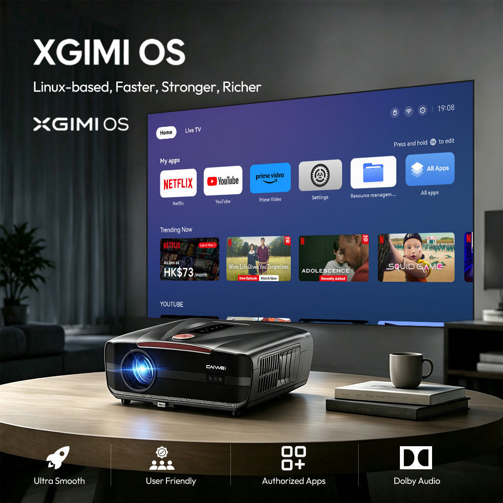 Xgimi Movin OS projector, Linux-based smart projector for home theater