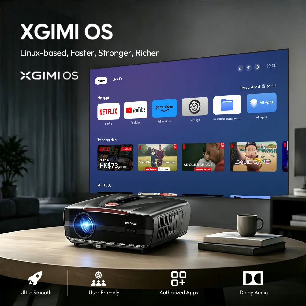 Xgimi Movin OS projector, Linux-based smart projector for home theater