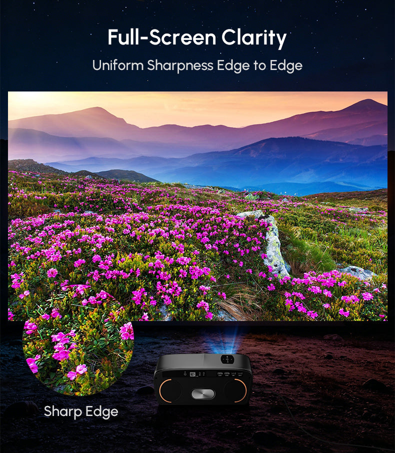 CAIWEI 1000D Smart Projector 4K with NETFLIX Licensed, NFC WiFi 6, Bluetooth 5.4 Dolby Audio, Ultra Bright Daylight Projector 4200ANSI HDR ToF Laser Auto Focus Shorter Throw, for Movie Gaming TV Home Theater