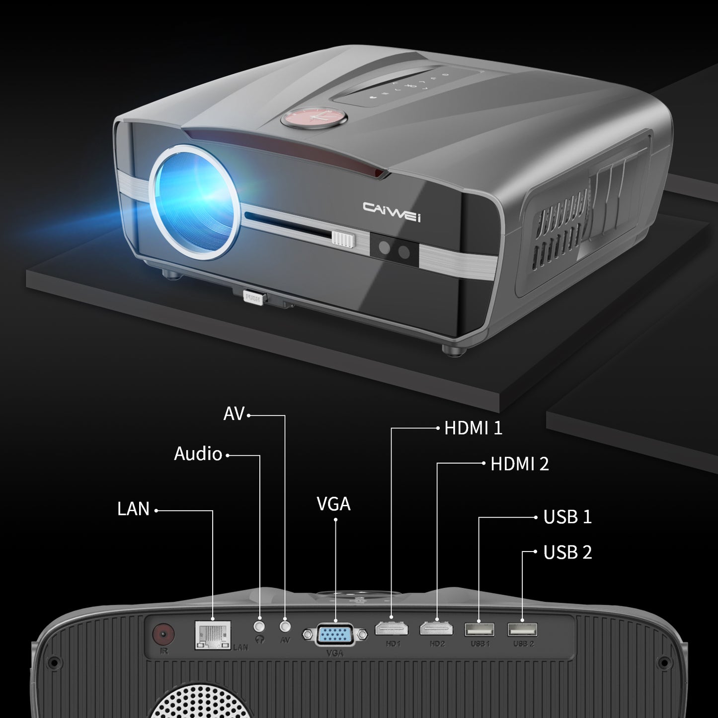 AUTO Focus 4K Projector Daytime Viewing, 1200 ANSI Outdoor Projector 300” Screen, Android TV Projector with WiFi 6 and Bluetooth, Auto Keystone Projector Outdoor, For TV Stick/iOS/Android/PC/HDMI/PPT