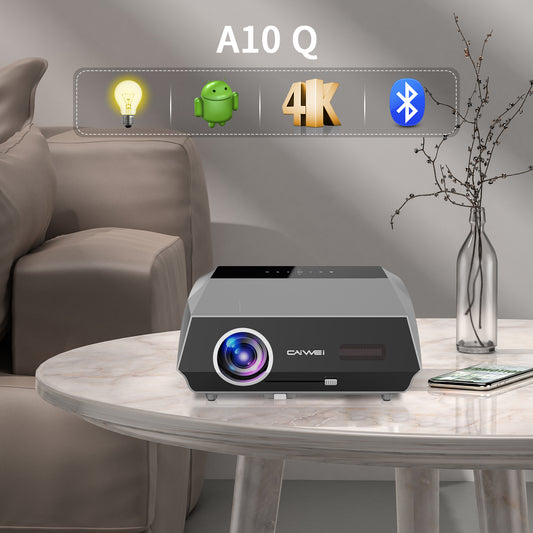 4K Outdoor Projector Auto Focus/Keystone-Built-in Android TV, 1200 ANSI Ultra Bright HDR10+ Daylight Projectors with WiFi 6 Bluetooth