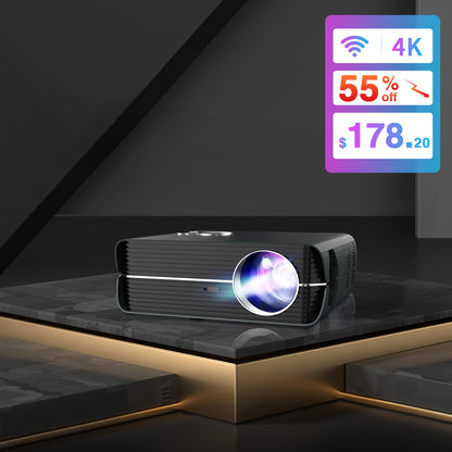 A10AB Smart WiFi Bluetooth Outdoor Projector 4K Movie, Full HD Projector 1080p Support HDR10+