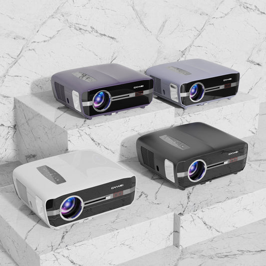 CAIWEI 1000D Smart Projector 4K with NETFLIX Licensed, NFC WiFi 6, Bluetooth 5.4 Dolby Audio, Ultra Bright Daylight Projector 1700ANSI HDR ToF Laser Auto Focus Shorter Throw, for Movie Gaming TV Home Theater