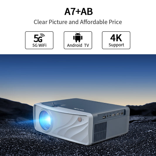 4K Projector 5G WiFi 2023 Upgraded 950 ANSI Lumen LCD Outdoor Movie Projectors with Bluetooth Android 2G+16G Native 1080P Smart TV Projectors Wireless Cast iPhone
