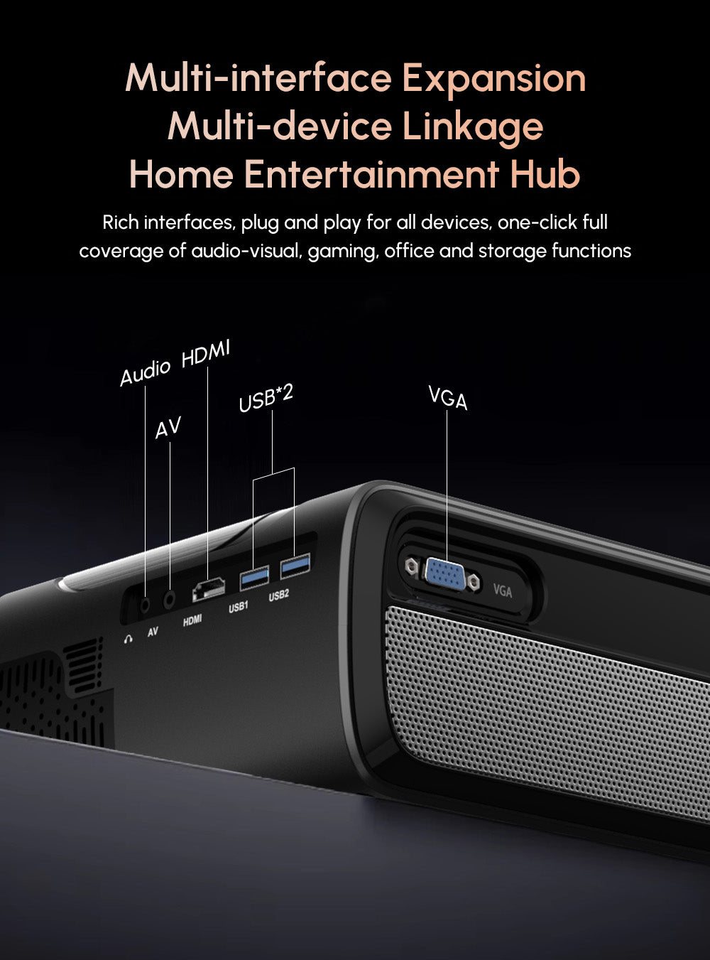 D6F Native 1080P Projector with 4K Support, 1600 ANSI Lumens Smart Projector with AI Auto Focus & Keystone, WiFi 6 & Bluetooth 5.4, Dolby Audio, Ultra-Low Latency Gaming, EyeCare 2.0 — Ideal for Home Theater & Outdoor Movies