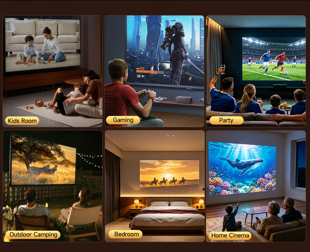 Netflix Certified 4K Smart Projector Native 1080P Dolby Audio WiFi6 Bluetooth Auto Focus Auto Keystone HDR Home Theater HDMI