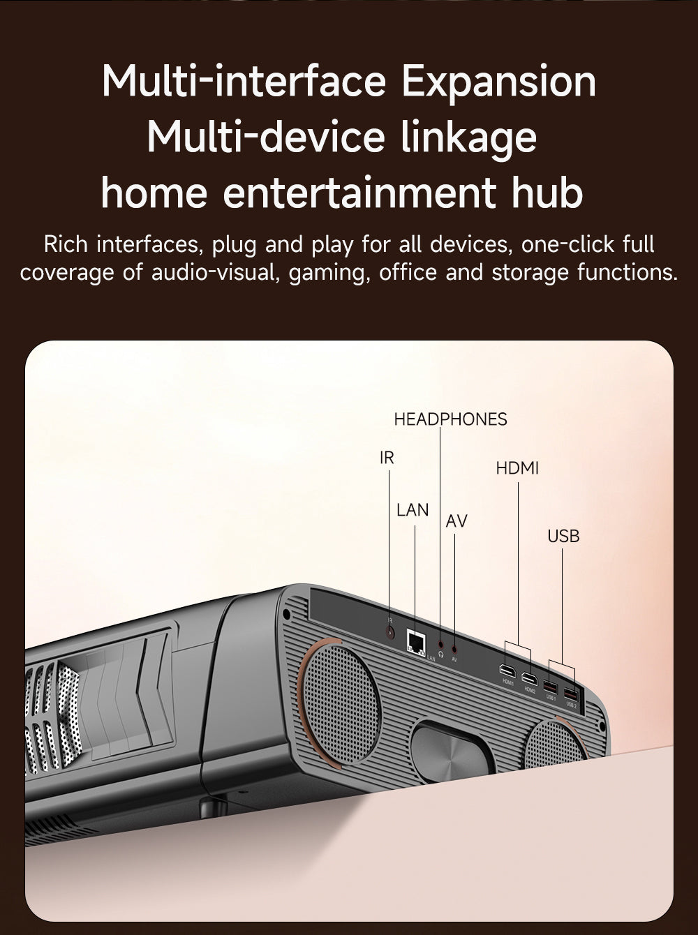 Netflix Certified 4K Smart Projector Native 1080P Dolby Audio WiFi6 Bluetooth Auto Focus Auto Keystone HDR Home Theater HDMI