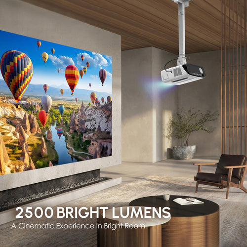 WiFi 6, Bluetooth 5.4 & 6D keystone. Up to 300" screen