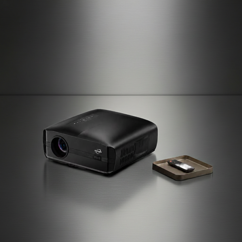 CAIWEI 1000D Smart Projector 4K with NETFLIX Licensed, NFC WiFi 6, Bluetooth 5.4 Dolby Audio, Ultra Bright Daylight Projector 4200ANSI HDR ToF Laser Auto Focus Shorter Throw, for Movie Gaming TV Home Theater