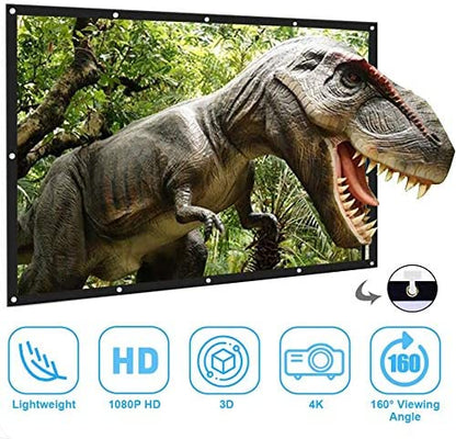 CAIWEI 100'' 16:9 Foldable Portable HD Projector Screen