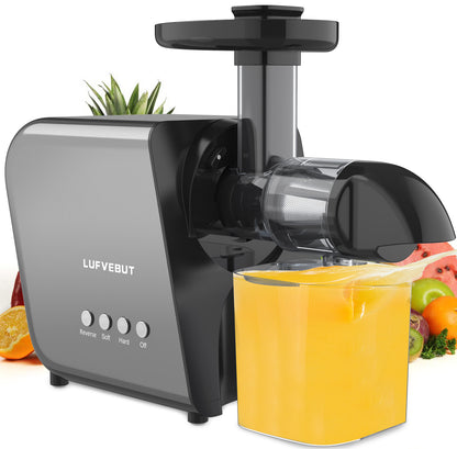 LUFVEBUT Easy To Clean Slow Juicer Cold Press Juice Machine - BP800, Black